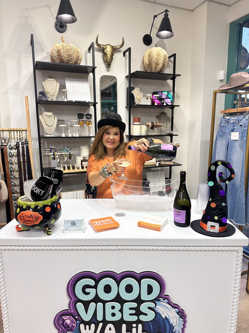 Laura at the Good Vibes w/ a Lil Sass mobile bar