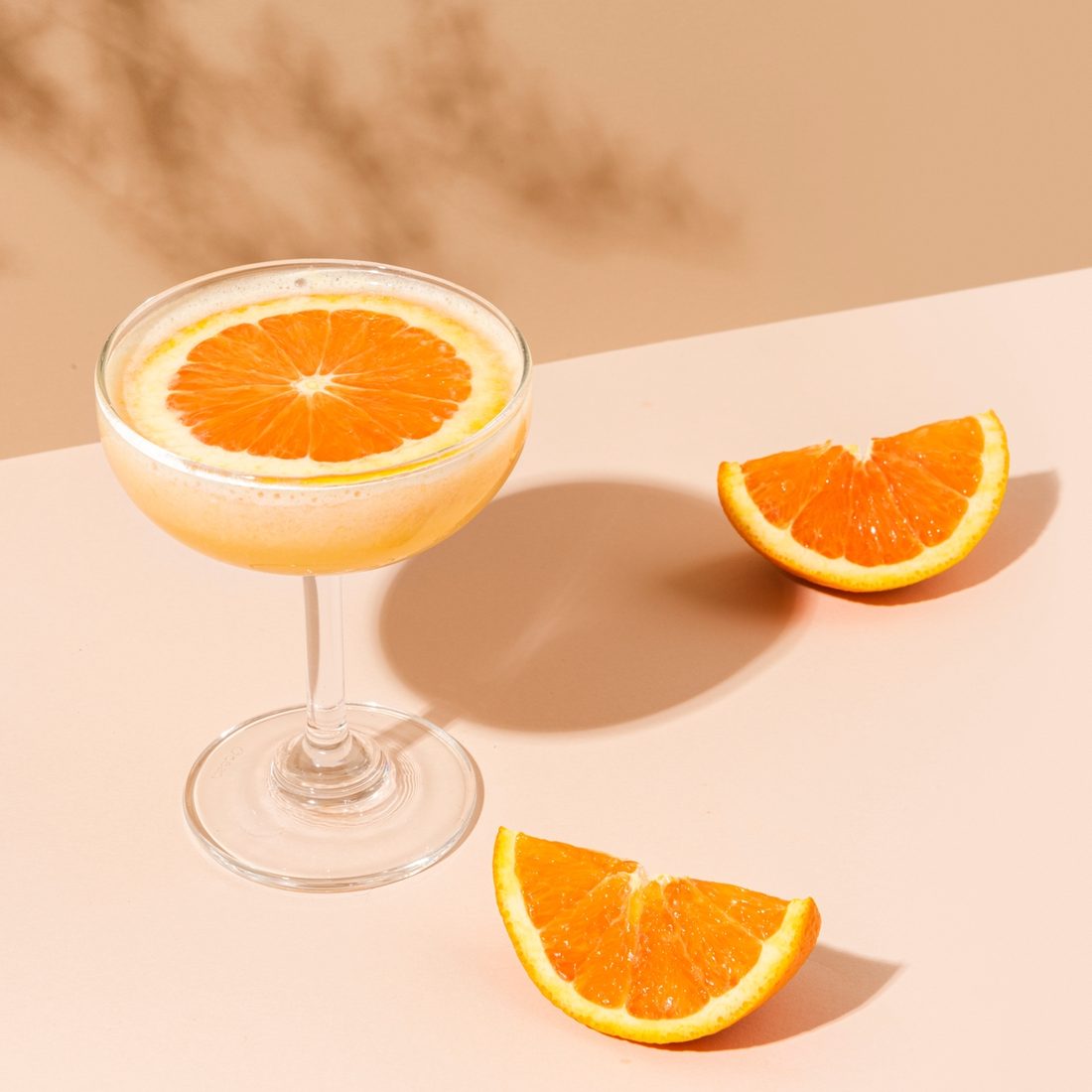 Signature citrus champagne cocktail